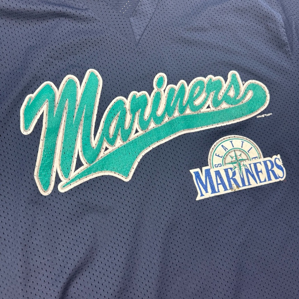 Vintage Seattle Mariners Mesh Jersey – Navy – 21x29.5 - Men’s Medium - Picture 2 of 7